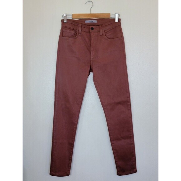 Joe’s Skinny Jeans Womens Size 28 Rust Brown Coated Saddleback High Rise Denim - Picture 1 of 11